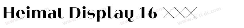 Heimat Display 16字体转换 Heimat Display 16字体转换